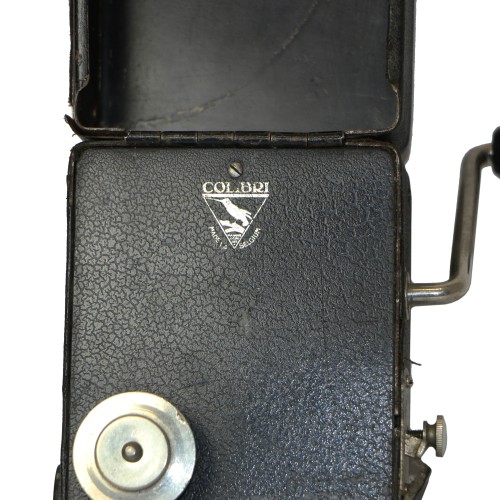 Gramófono plegable con manivela y cuerda Colibri